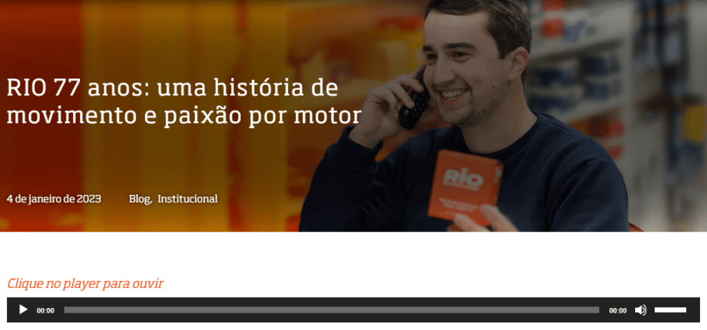 Áudio Blog: ouça os conteúdos e novidades da RIO de onde estiver! 1 rio