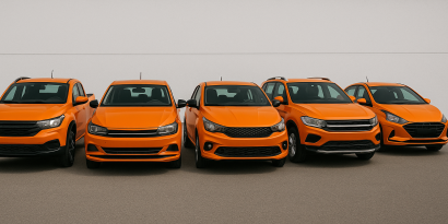 Os 5 carros mais vendidos de 2025