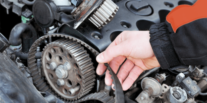 instalação da correia automotiva